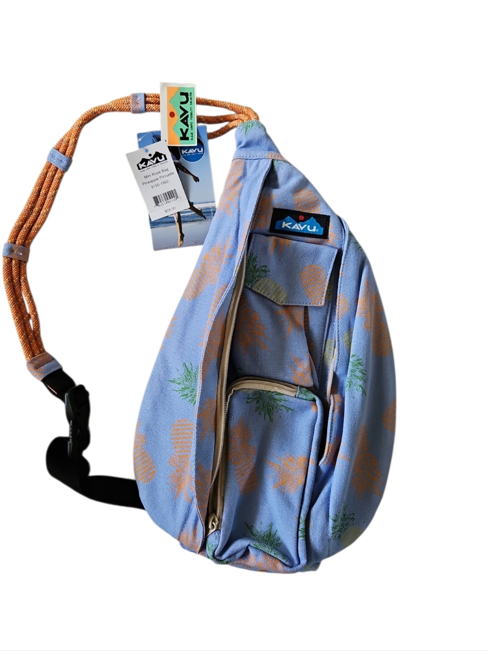 KAVU Mini Rope Bag in Pineapple Pirouette | NWT | Sling Crossbody - Picture 2 of 5